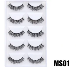 Artificial Eyelashes - 5 Pairs