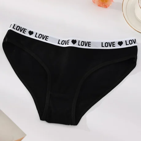 Cotton Low Waist Panties black
