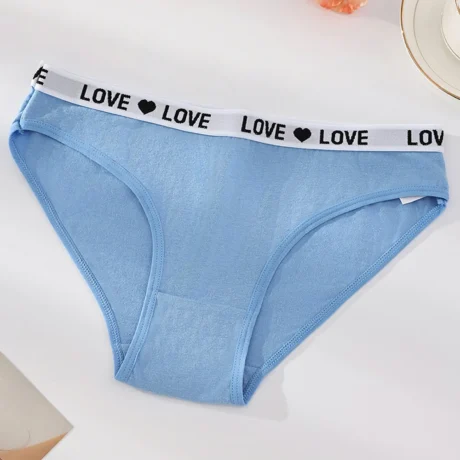Cotton Low Waist Panties blue