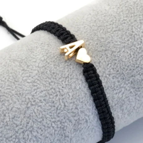 New 26 English Letters Bracelet Lovely Bracelet Bracelet Couple KC Gold Hand-woven Creative Jewelry